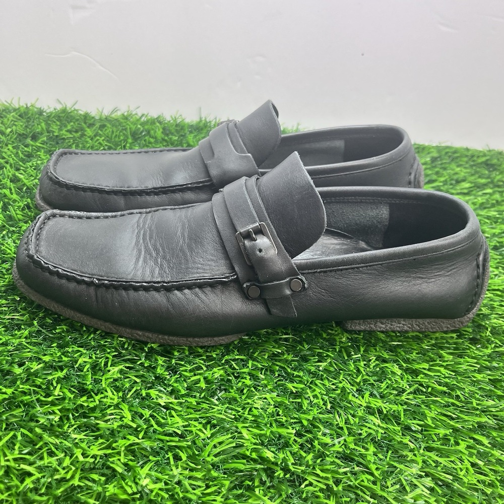 GUCCI Women's Driving Black Leather Loafers Dress Shoes EU37/ 7B US Flats Bucket - Picture 3 of 9